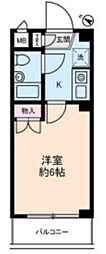 キャッスルマンション鶴間 1Kの間取図画像