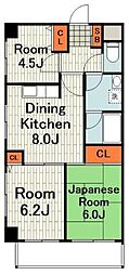 サンヒルズ泉 3DKの間取図画像