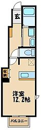 カーサリブラ2 ワンルームの間取図画像