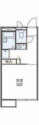 レオパレス上飯田 1Kの間取図画像