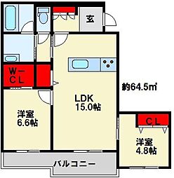 間取図画像 2LDK