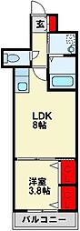 サンクレシア戸畑駅前 1LDKの間取図画像