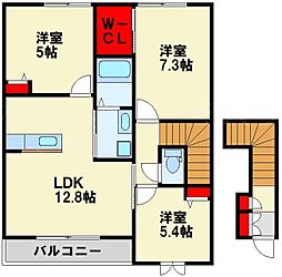 MAST日明B 3LDKの間取図画像