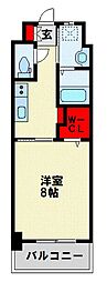 MON662 1Kの間取図画像