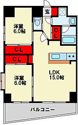 S-FORT小倉 2LDKの間取図画像