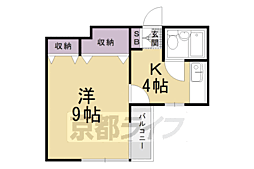 第2正美堂ビル 8階1Kの間取り
