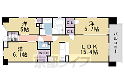 シエリア京都西大路 7階3LDKの間取り