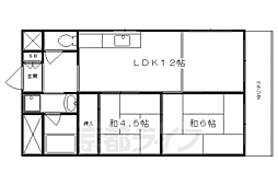 叡山電鉄叡山本線 一乗寺駅 徒歩5分の賃貸マンション 3階2LDKの間取り