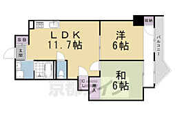 チサンマンション東山 5階2LDKの間取り