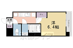 JR東海道・山陽本線 西大路駅 徒歩10分の賃貸マンション 6階1Kの間取り