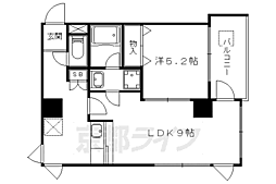 JR東海道・山陽本線 山科駅 徒歩7分の賃貸マンション 2階1LDKの間取り
