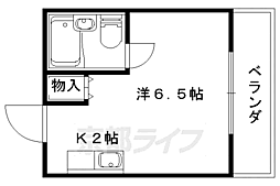 カーサ22 1Kの間取図画像