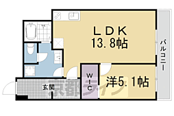 ロイヤルハイツ秀 1階1LDKの間取り