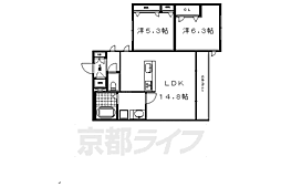 セレーナ室町 2階2LDKの間取り