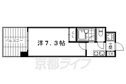 サンシティ四条西洞院 2階1Kの間取り