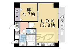 京都市営烏丸線 今出川駅 徒歩17分の賃貸マンション 5階1LDKの間取り