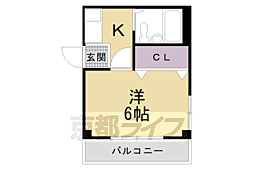 コーポセリバシー 3階1Kの間取り