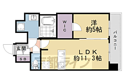 プレサンス十条凛華 1LDKの間取図画像