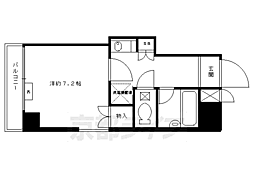 エステムコート御所南 3階1Kの間取り