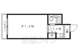 メゾン・ル・レヴェ 2階1Kの間取り