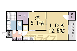 京阪本線 出町柳駅 徒歩8分の賃貸マンション 1階1LDKの間取り