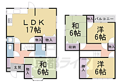 叡山電鉄叡山本線 修学院駅 徒歩14分の賃貸一戸建て 4LDKの間取り