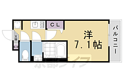 叡山電鉄鞍馬線 二軒茶屋駅 徒歩4分の賃貸マンション 2階1Kの間取り