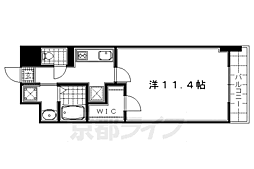 エスリード西小路御池 6階1Kの間取り