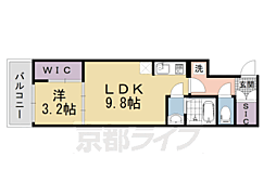 シエーナグランデ四条烏丸 1LDKの間取図画像
