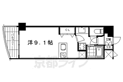 Ｄｅ’ｌｅａｄ河原町 4階1Kの間取り