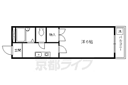 叡山電鉄叡山本線 茶山・京都芸術大学駅 徒歩8分の賃貸マンション 1階1Kの間取り