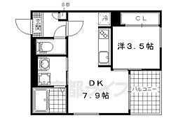 ＲＥＧＡＬＥＳＴサンメゾン四ノ宮 3階1DKの間取り