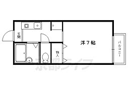 京阪本線 出町柳駅 徒歩17分の賃貸アパート 1階1Kの間取り