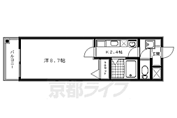 ビレイユ眞英七条本町 1階1Kの間取り