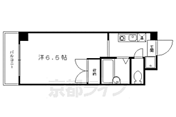 叡山電鉄叡山本線 茶山・京都芸術大学駅 徒歩4分の賃貸マンション 5階1Kの間取り