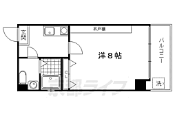 京阪本線 出町柳駅 徒歩24分の賃貸マンション 2階1Kの間取り
