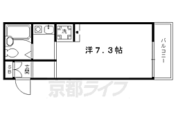 ロマネスク清水坂 1階1Kの間取り