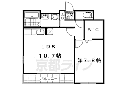フルール小柳 1LDKの間取図画像
