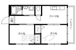 ファミールさわだ 2DKの間取図画像