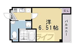 ジュネス京都 1Kの間取図画像