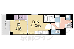 ベラジオ京都梅小路 1DKの間取図画像