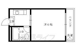 リバティー 1Kの間取図画像