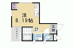 肥後町ハイツ ワンルームの間取図画像