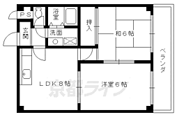 グランヴィア貴船 2LDKの間取図画像