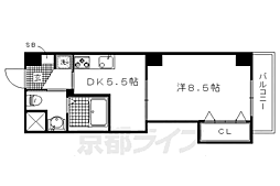 セラヴィ鞍馬口 1DKの間取図画像