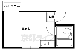 メゾン上賀茂 ワンルームの間取図画像
