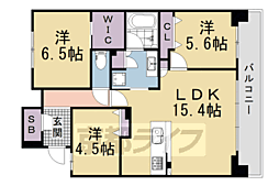 エステムコート京都紫野 3LDKの間取図画像