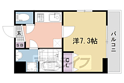 A-mon観月橋NIFUN 1Kの間取図画像
