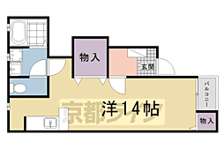 レシャンブルドゥ北山 1Kの間取図画像