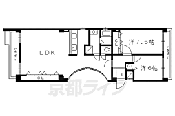 ラ・フォンテ 2LDKの間取図画像